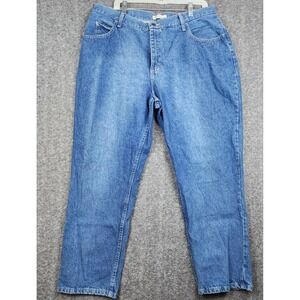 Riders by Lee Relaxed Jeans Women 18W Petite Blue High Rise Straight Leg Denim